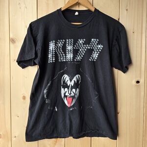 KISS Gene Simmons London Canada Tour T Shirt Black Medium